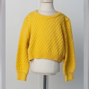 Yellow Textured kids Sweater size 7 years